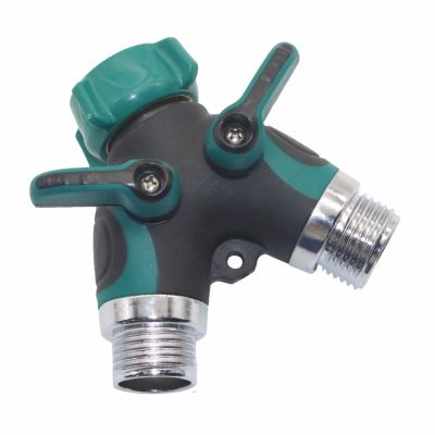 hot【DT】✹  2 Way Garden Connectors 3/4 inch Hose Splitter with Rubberized Grip for
