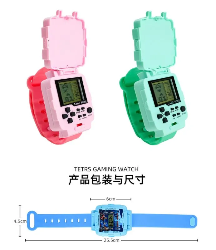 Children Cartoon Electronic Tetris Game Watch | Lazada