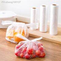 Plastic Wrap Roll Fruit Vegetable Cover 100pcs/roll PE Clear Freezer Bags Disposable Food Storage Refrigerator Fresh Bag