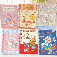 ✉☸● A5/A6 Anime Notebook Kawaii Sanrio Hello Kitty Portable School Supplies Spiral Diary Weekly Planner Notepad Study Stationery
