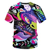 Fashion Draw Art graphic t shirts For Unisex Summer Trend Casual Men Ethnic style Printed Round Neck Short Sleeve Tees Tops