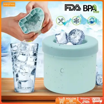 Silicone Ice Bucket Cup Mold for Making Ice Cubes Tray Freeze Quickly  Food-Grade Creative Design Ice Bucket Frozen Drink Tools