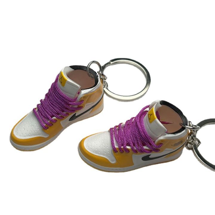 aj-รองเท้าบาสเก็ตบอลพวงกุญแจรองเท้า3d-แบบสเตอริโอกระเป๋าคู่รักจี้เครื่องประดับรถจี้กุญแจจี้เครื่องประดับ-nuopyue