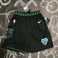 Nba Minnesota Timberwolves Basketball Jersey Shorts For Men Blcak