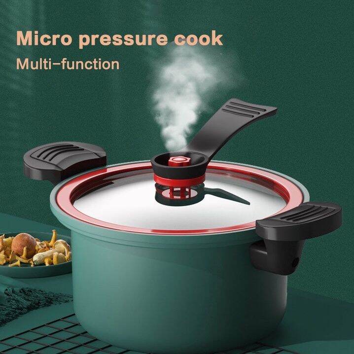 3.5L Micro Pressure Cooker Multi Soup Pot Nonstick Pan Mini Rice
