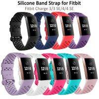 ☏ Silikonowa opaska na rękę dla Fitbit Charge 3 4 otwory przepuszczające powietrze oddychająca opaska bransoletka sportowa dla Fitbit Charge smart Watch małe duże