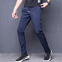 Seluar Musim PANA Lelaki Kurus Regus Seluar Kasual เข้ารูปพอดีเกาหลี Chino Elastik Pinggang Jogger Pakaian Seluar Lelaki Hitam Biru