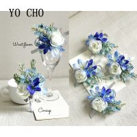 hotx【DT】 YO CHO Wrist Corsage Hand Flowers Brooch Bridal Prom Wedding Photography Props Boutonniere