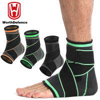 Worthdefence Compression Ankle Support Men Women Nylon Strap Belt ce Elastic Foot Bandage Protector Football Basketball Gear