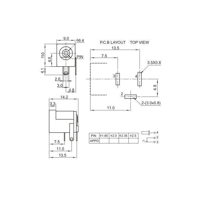 10pcs-dc-005-black-dc-power-jack-socket-connector-dc005-5-5-2-5mm-2-5-socket-round-the-needle-wires-leads-adapters