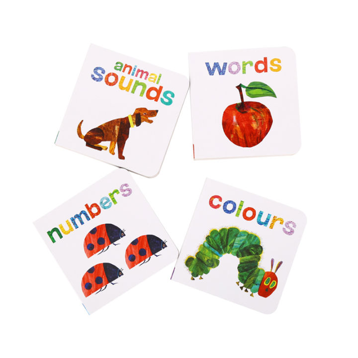 thousand-reading-childrens-book-point-reading-edition-hungry-caterpillar-small-library-4-volume-set-english-original-picture-book-aricarr-classic-0-3-year-old-childrens-vocabulary-enlightenment-point-