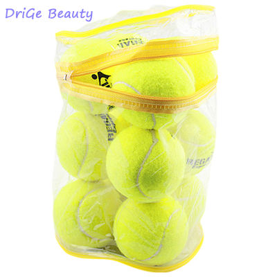 DriGe Beauty ชุดลูกเทนนิส12ชิ้น,ฝึกเทนนิสลูกเทนนิสแรงดันสูงทนทานลูกเทนนิสลูกเทนนิสฝึกเด้งสำหรับผู้เริ่มต้น