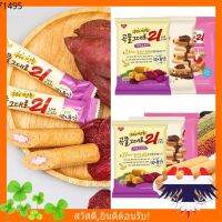 ?สินค้าขายดี? ราคาถูก ขนมเกาหลีทำจากธัญพืช PREMIUM CRISPY GRAIN ROLL รสมันม่วง 1 ซอง ขนาด 150 กรัม