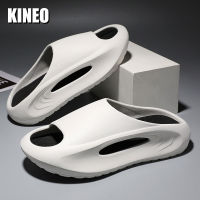 KINEO รองเท้าแตะทรงหมอน,รองเท้าแตะพื้นเมฆกันลื่นสำหรับผู้ชายและผู้หญิงรองเท้าใส่ในบ้านห้องนอนได้ทุกเพศรองเท้าคู่ในร่มและกลางแจ้ง