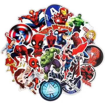 How Many Avengersmarvel Avengers Waterproof Stickers - 10/30/50/100pcs,  Car & Laptop Decals