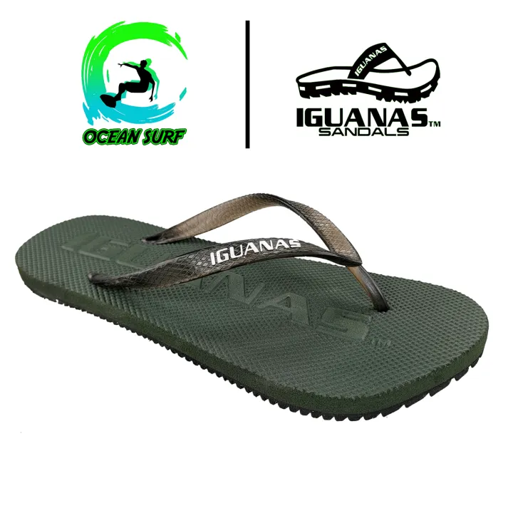 (OCEAN SURF) IGUANAS SANDALS RUBBER STRAP FLIP FLOP SLIPPERS (IGBORAH ...