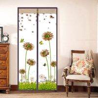 【LZ】 Flower Butterfly Door Curtain Magnetic Window Door Anti Mosquito Mesh Net Curtain Screen Living room