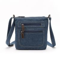 --238812Womens bag✁ Foreign trade cowboy package the new female leisure BaoChun small bread cowboy cloth color more zipper pockets