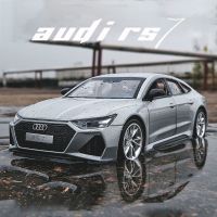 ขนาด1:35รถโลหะผสมรถ Audi ของขวัญโลหะ RS7ของเล่นเด็กผู้ชายแสงไฟเสียงรถ Diecast ของสะสมคนรักวันเกิดสำหรับเด็ก