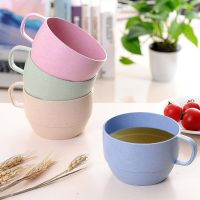 Healthnordic Style Plastic Milk Cups Eco-friendly Wheat Straw Cup Coffee Tea Milk Drink Cup For Breakfast Afternoon Tea Mug