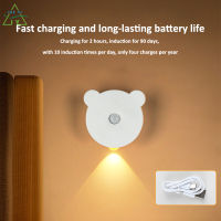 KS LED light wall lamp body sensor light USB rechargeable light bedside lamp bedroom light non-punching night light ambient light