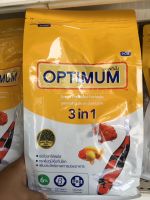 อาหารปลาสวยงาม OPTIMUM 3in1 สูตรเร่งสี เร่งโต และป้องกันโรค (สาหร่ายสไปรูไลน่า  12%) ขนาด 800 g.