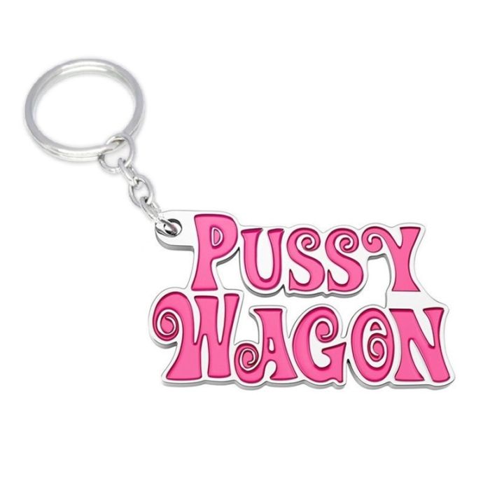 alloy-fashion-movie-sexy-kill-bill-series-pussy-wagon-key-ring-letter-pendant-accessories-ladies-men-gift-keychain-2022