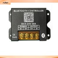 RUHAN พลาสติกทำจากพลาสติก ไฟหรี่ LED แบบบลูทูธ DC สีดำสีดำ ทองแดงทองแดง 30A PWM dimming Controller พร้อมไมโครโฟน ทนทานต่อการใช้งาน DC5-24V สวิตช์หรี่ไฟสีเดียวไฟ LED อุปกรณ์สำหรับช่างไฟฟ้า