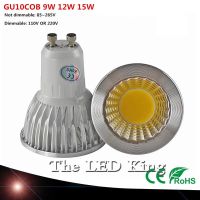 GU 10หลอด Led หรี่แสงได้ให้ความอบอุ่น/ขาว85-265V 9W 12W 15W GU10 COB โคมไฟ LED GU 10สปอตไลท์ไฟ Led