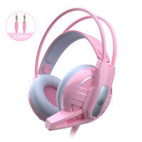 New X2 Girl Pink Wired Headset Computer Headphones Built-in 7.1 Independent Channel Game Music HiFi Noise Cancelling Headphones