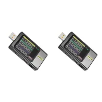 2X FNB58 USB Tester, Digital Voltmeter Current Tester USB Type-C Fast Charge Protocol Power PD Trigger Detection Max 7A