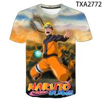 2023 NewSummer การ์ตูน Uzumaki Naruto Series Harajuku สไตล์3D พิมพ์เสื้อยืดผู้ชาย Party Street Travel Essential แขนสั้นร้อน