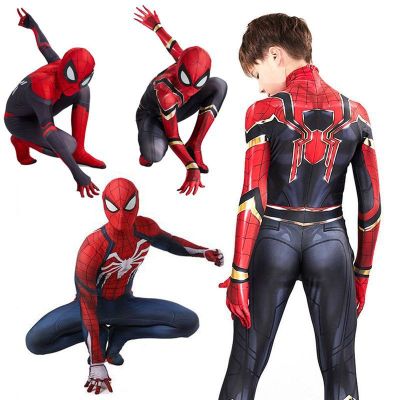 ชุดจั๊มสูทคอสเพลย์ Spider-Man Homecoming Iron Spiderman Superhero สําหรับเด็ก ผู้ใหญ่ QC8191601