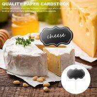 50 Pieces Cheese Markers for Charcuterie Board Buffet Labels Food Tags Blank Toothpick Flags Appetizer Signs Chalkboard