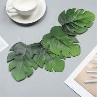 4 Pcs EVA Placemat Coaster Simulation Turtle Leaf Party Decoration Hot Tropical Green Plant Bowl Cup Pad