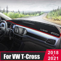 For Volkswagen VW T-CROSS T CROSS 2018 2019   Car Dashboard Cover Mat Sun Shade Pad Instrument Panel Carpet Accessories