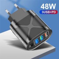 [CNIU digital accessories] PD 48W ที่ชาร์จ USB Type C ชาร์จเร็ว3.0โทรศัพท์มือถือสำหรับ iPhone Samsung Xiaomi แท่นชาร์จผนังเร็ว Usb อะแดปเตอร์แปลงไฟ C