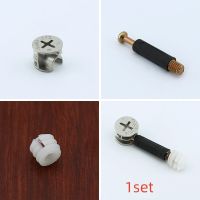 ♝๑ 20Set ThreeIn One Screw Furniture Connector Clothes Cabinet Desk Link Fixer Eccentric Wheel Nut Connection