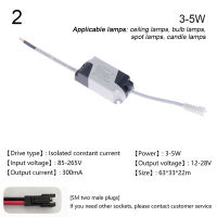 Rayua LED driver 300mA 3W 3-5W 4-7W 8-12W 12-18W 18-24W 36W หม้อแปลงหลอดไฟ LED