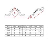 20 Pcs Bimini TOP Pad สายรัดตา footmans LOOP 4mm/5mm/6mm/8mm เหล็กสแตนเลสสำหรับ Marine เรือ