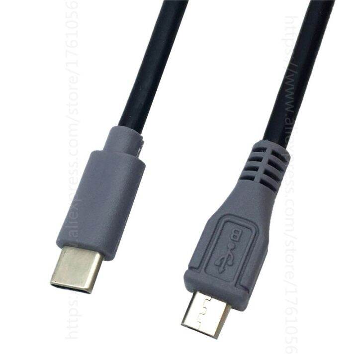 ขายดี-usb-3-1-type-c-ตัวผู้ไปยัง-usb-ไมโคร-usb-5ขา-b-ปลั๊กตัวผู้อะแดปเตอร์ตะกั่วสายสำหรับข้อมูล-macbook-เคลื่อนที่25ซม-1ม