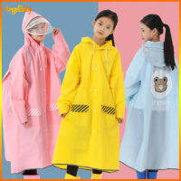 2023เด็ก Raincoat การ์ตูนการพิมพ์โรงเรียนเสื้อกันฝนนักศึกษาพร้อมกระเป๋าเป้สะพายหลังซิปสำหรับเด็กหญิงเด็กชาย