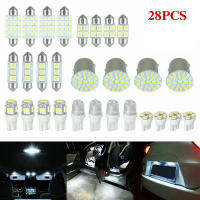 28-Piece Car Led Combination Set T10 Width Indicator Light Double-Pointed Reading Light License Plate Light Indoor Light 12-24V