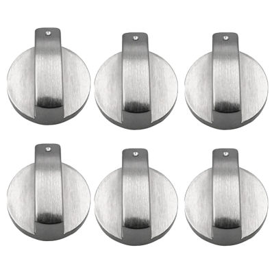 6Pcs Cooker Knobs,6mm Gas Stove Knobs Stove Replacement Metal Knobs Accessories for Kitchen Gas Oven Knobs