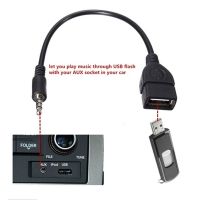 【DT】Jack 3.5 AUX Audio Plug To USB 2.0 Converter Aux Cable Cord For Car MP3 Speaker U Disk USB flash drive OTG Converter Adapter  hot