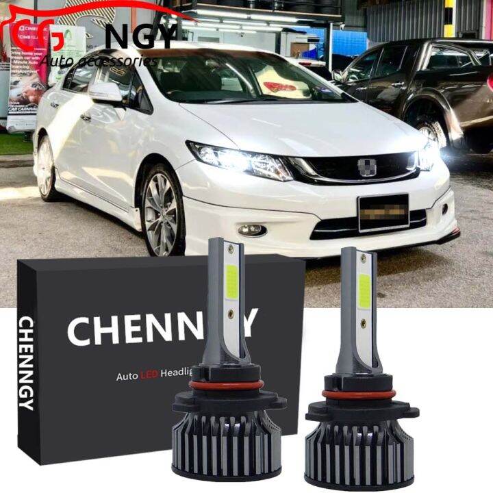 ชุดหลอดไฟหน้าฮาโลเจน-led-6000k-2012-2016-แบบเปลี่ยน-สําหรับ-honda-civic-fb-9thgen-2012-2016-2pcs