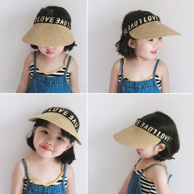 หมวกฟาง กันแดด สไตล์เกาหลี สำหรับเด็ก