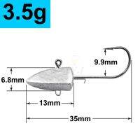 ตะขอตกปลาสามเหลี่ยมหัวตะขอ3.5G 5G 7G 10G 14G 21G 28G ตะขอเสริมหนอนอ่อนเบ็ดตกปลาตะขอตกปลา