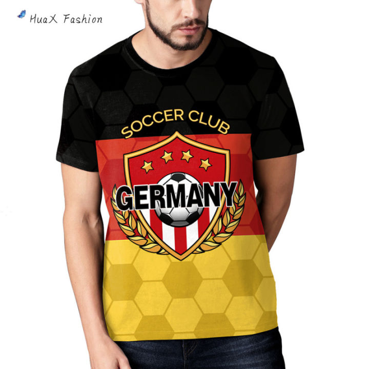 huax-เสื้อแขนสั้นผู้ชาย2022ฟุตบอล-world-cup-ชุดทีมชาติสำหรับของขวัญแฟนๆแฟชั่นเสื้อผ้า