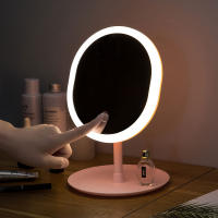 Led Light Makeup Mirror Storage LED Face Mirror Adjustable Touch Dimmer USB Led Vanity Mirror Table Desk Cosmetic Mirror